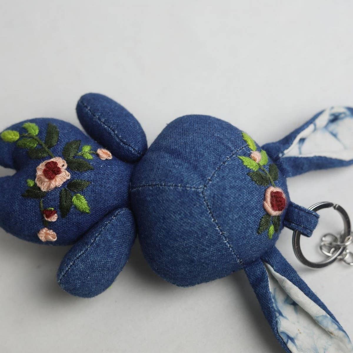 Handmade Rose Bear Plush Charm Doll Toy