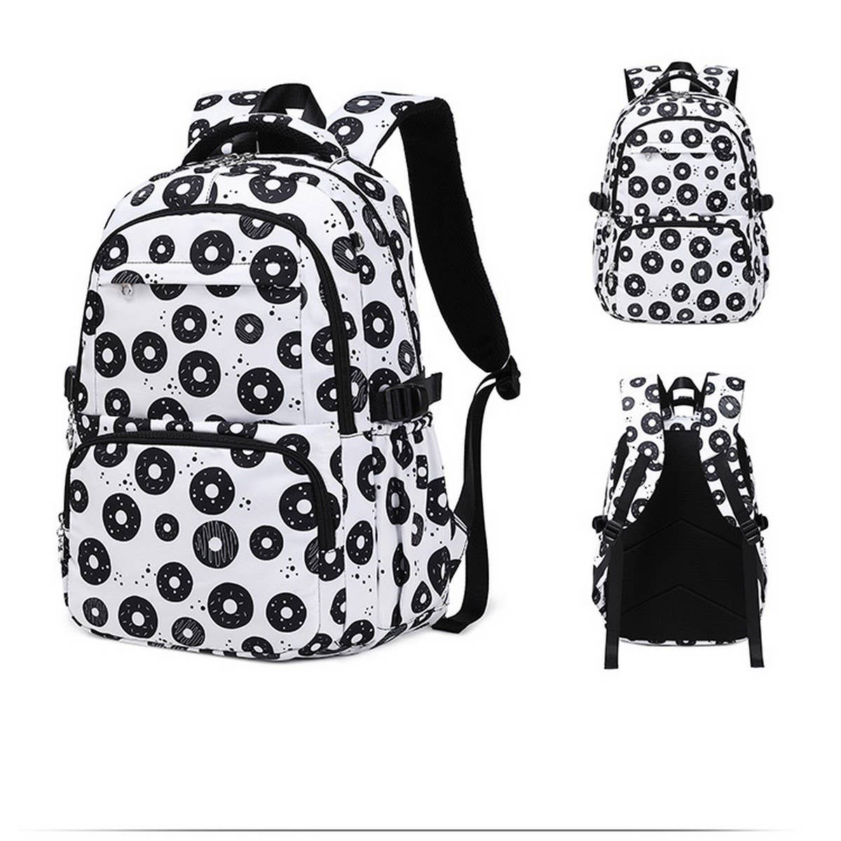 Backpacks for School, Donut 3-Piece Nylon Set_CWAB5467