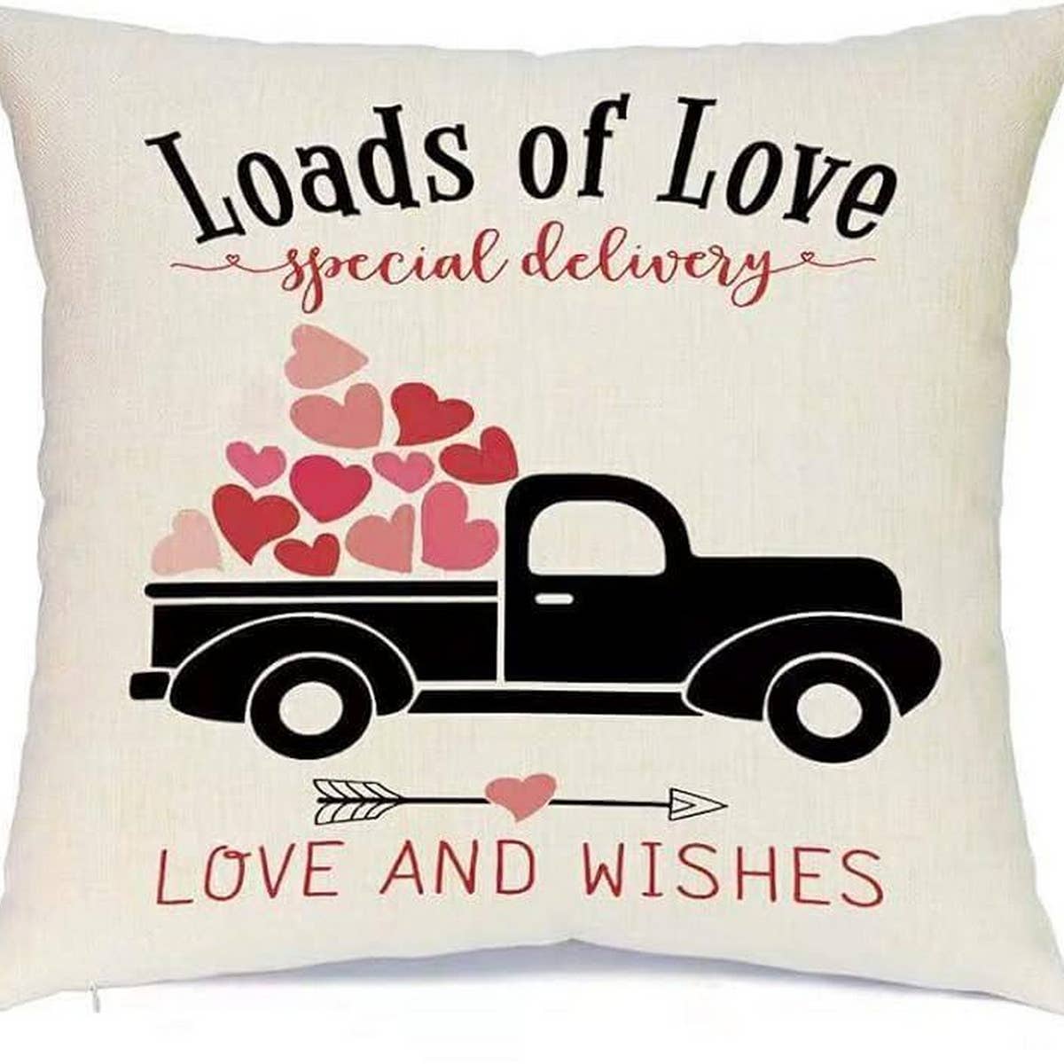 SIMPLE VALENTINE'S DAY LETTER PRINT PILLOWCASE_CWMM0778