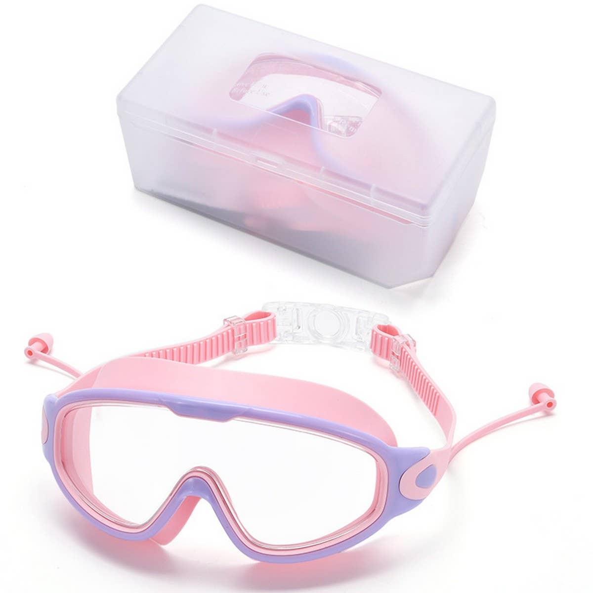 Large Frame Swim Goggles, HD Anti-Fog Mirror Lens