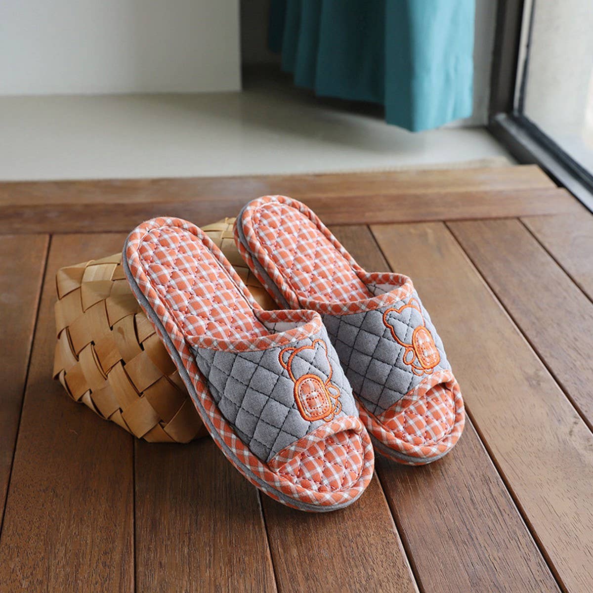 Cartoon Backpack Couple Slippers with Grip Sole_CWSHF0205