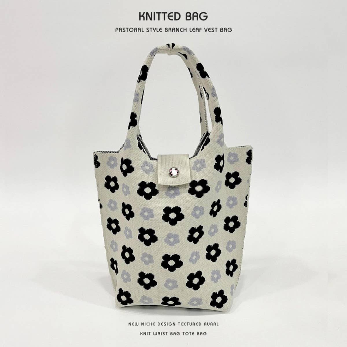 WOMEN CASUAL FLORAL KNITTED SHOULDER BAG_CWAB1530