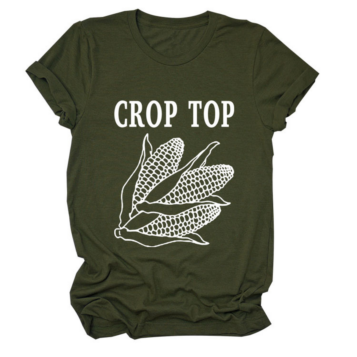 Corn Letter Print Tee ? Women¡¯s Casual T-Shirt