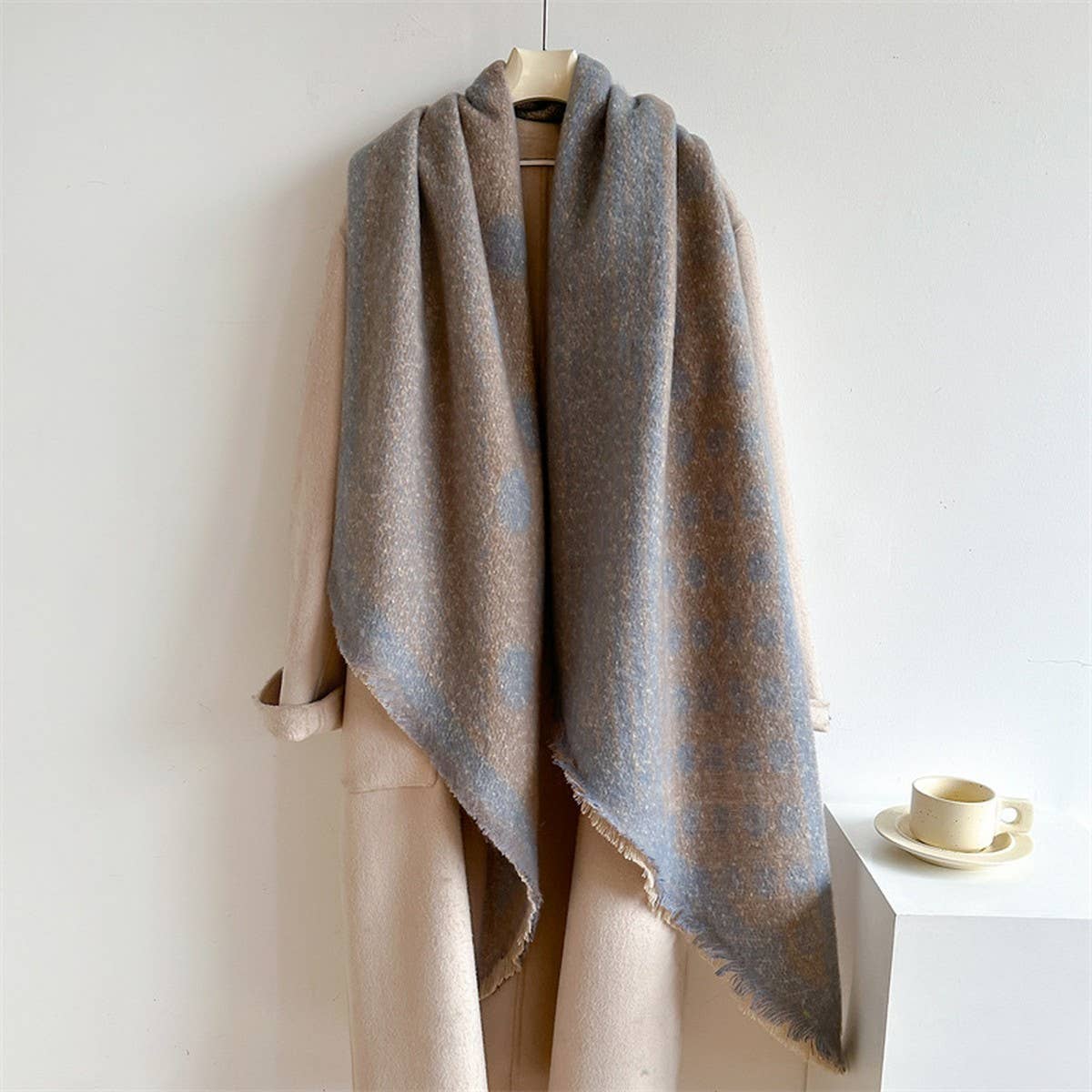 Polka Dot Loop Scarf ??Thick Warm Winter Shawl_CWASC0979