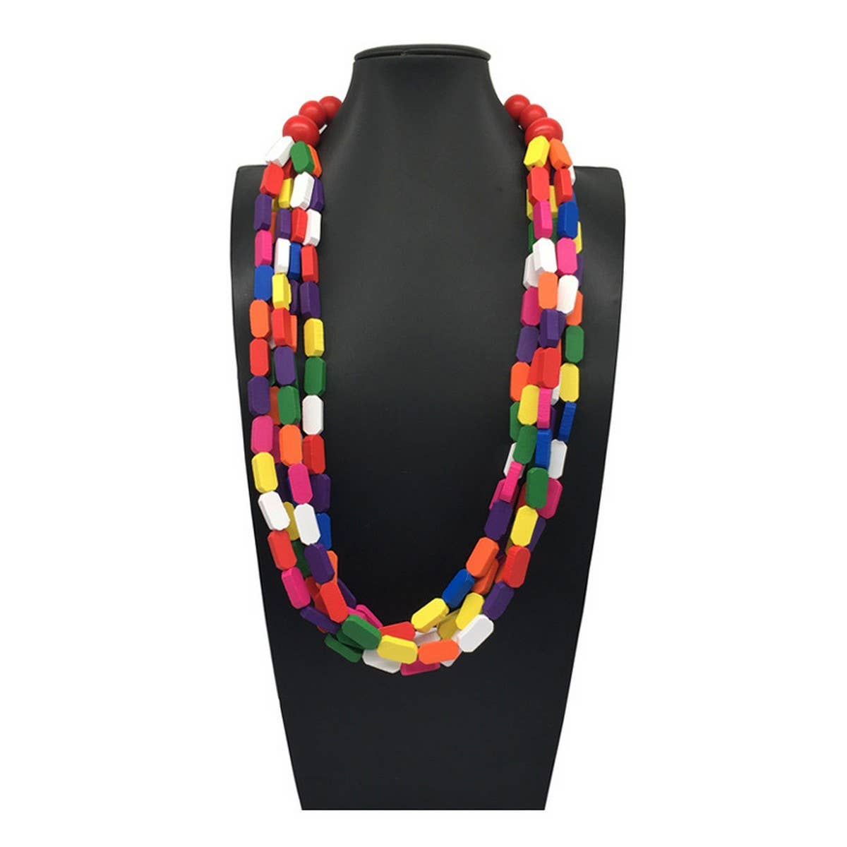 MULTI-LAYERED COLORFUL BEADED HANDMADE NECKLACE