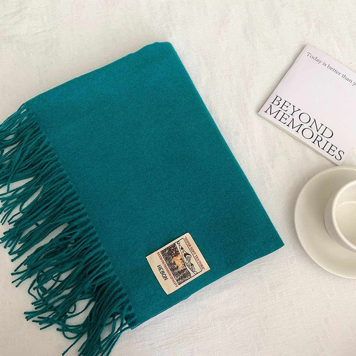 Solid Color Faux Cashmere Scarf -Winter Wrap_CWASC2303