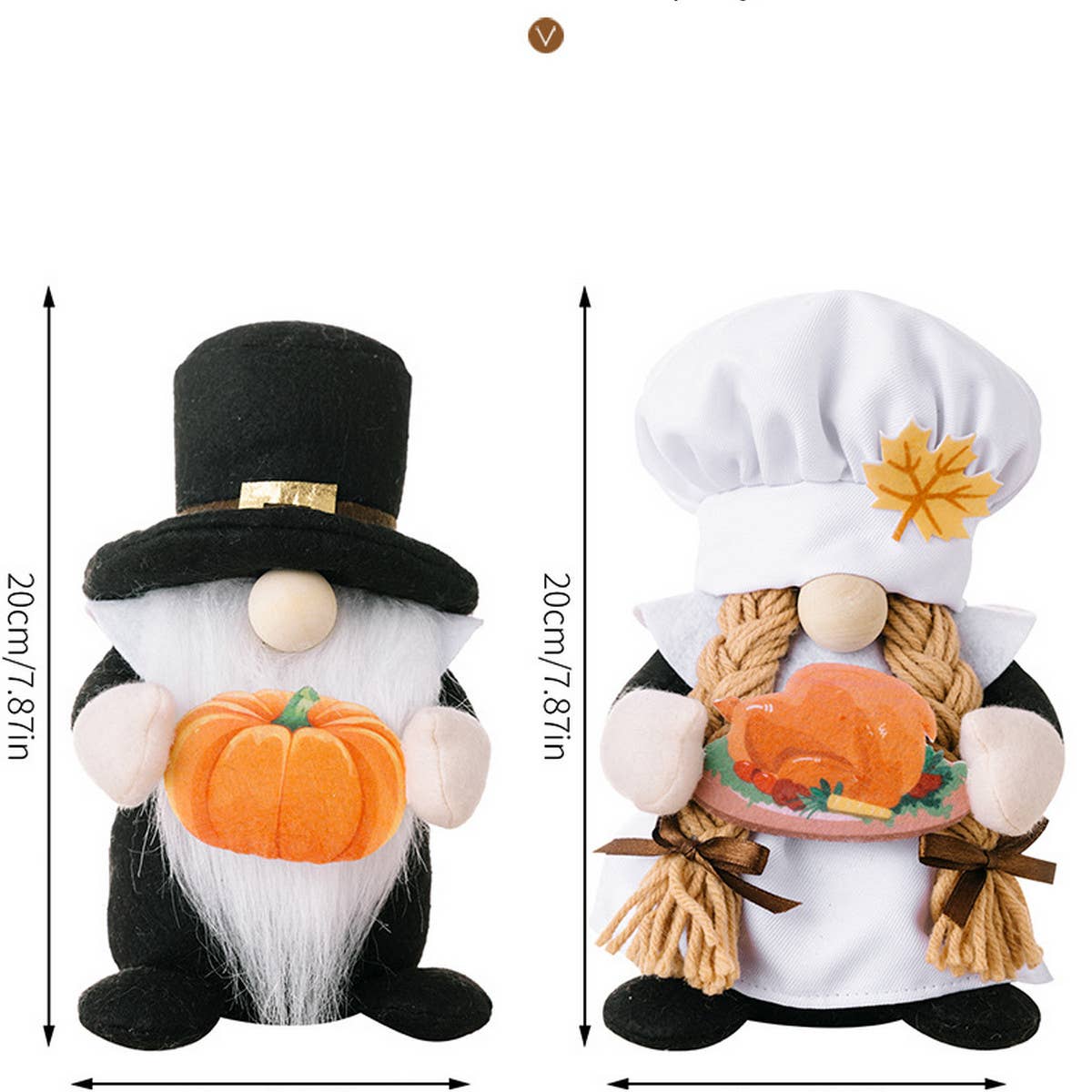 CHEF HOLDING PUMPKIN GNOME FIGURINE_CWMM1761