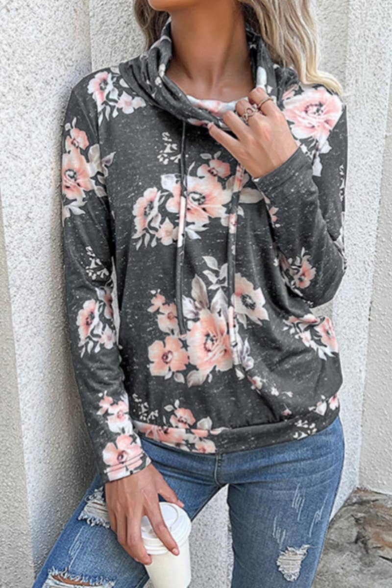 CWOHOL1015_PULLOVER PRINTED PILE NECK LONG-SLEEVED TOP