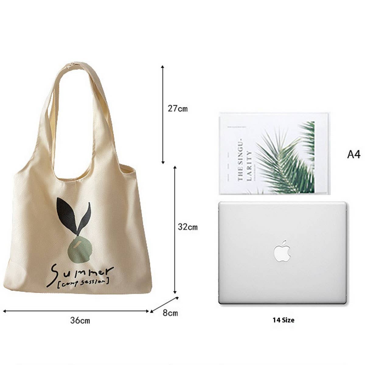 Minimalist Canvas Tote Bag for Women, Large Size_CWAB5624