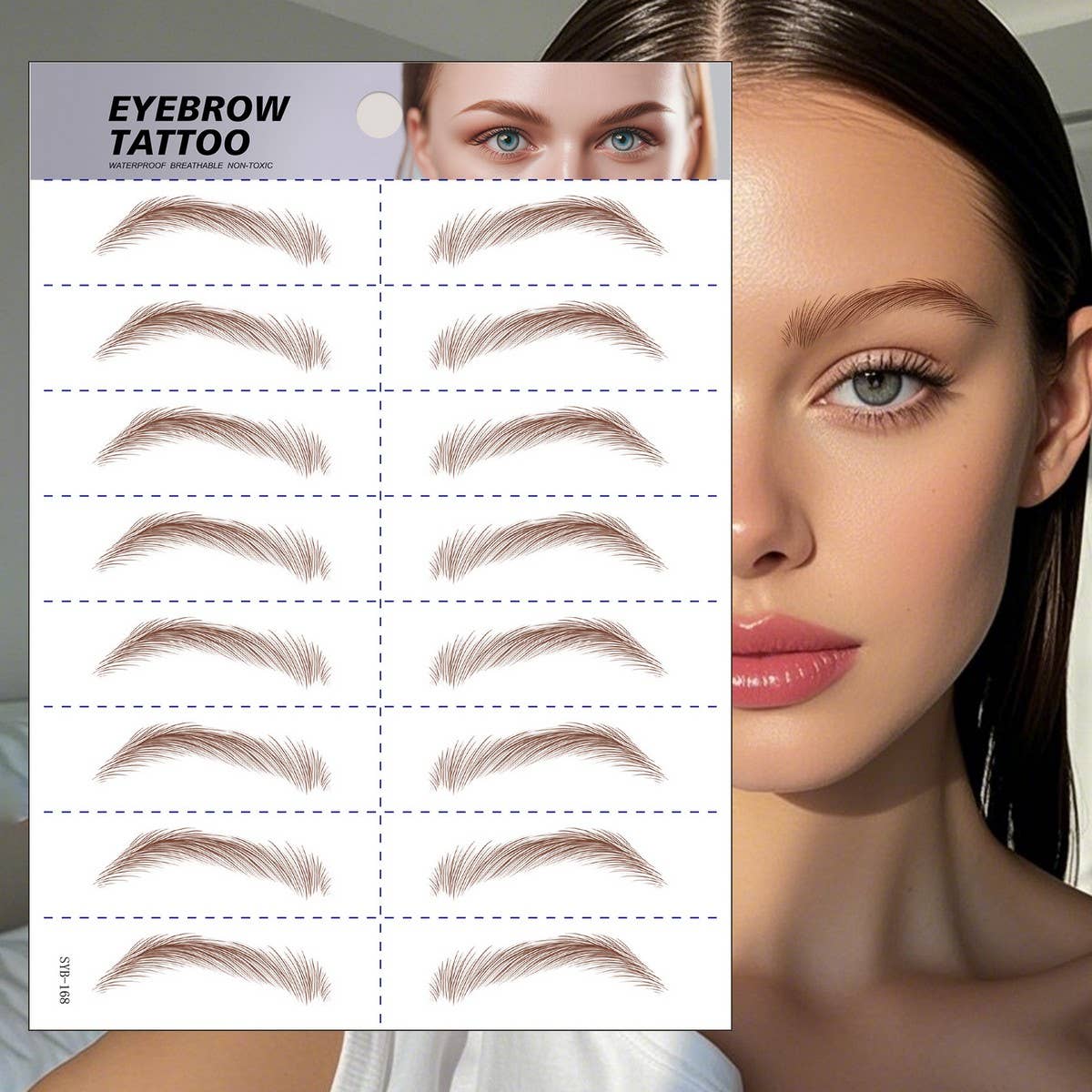 6D Realistic Eyebrow Tattoo Stickers Waterproof_CWMM8265