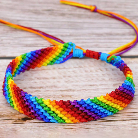 COLORFUL ROPE RAINBOW HAND-WOVEN BRACELET