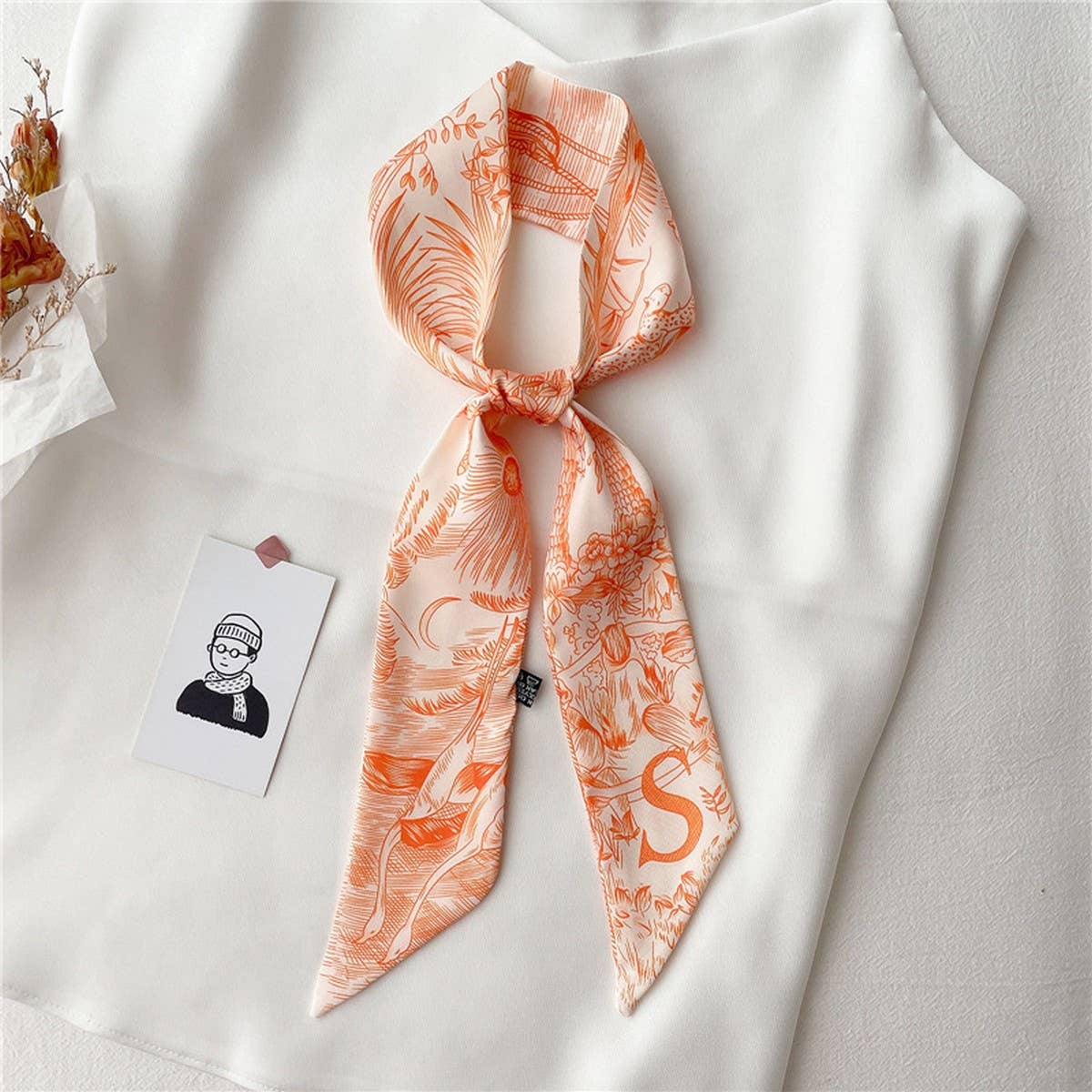 LETTER CREATIVE DOUBLE-LAYER HAIRBAND HEAD SCARF