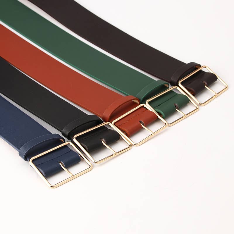 Simple versatile pants dress and wide belt