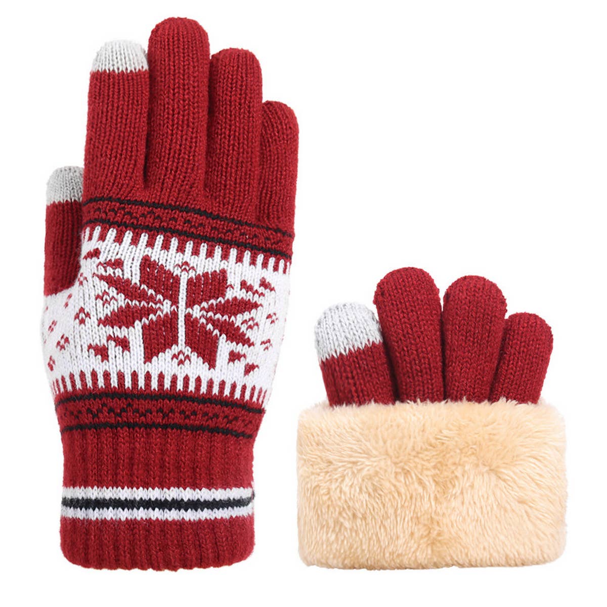 DOUBLE-LAYER COLD-PROOF WARM KNITTED GLOVES_CWAG0131