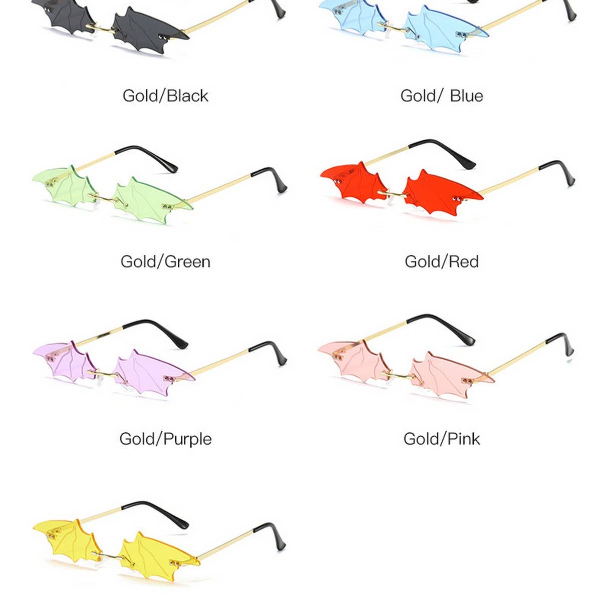 TRENDY FUNNY BAT SHAPE SUNGLASSES