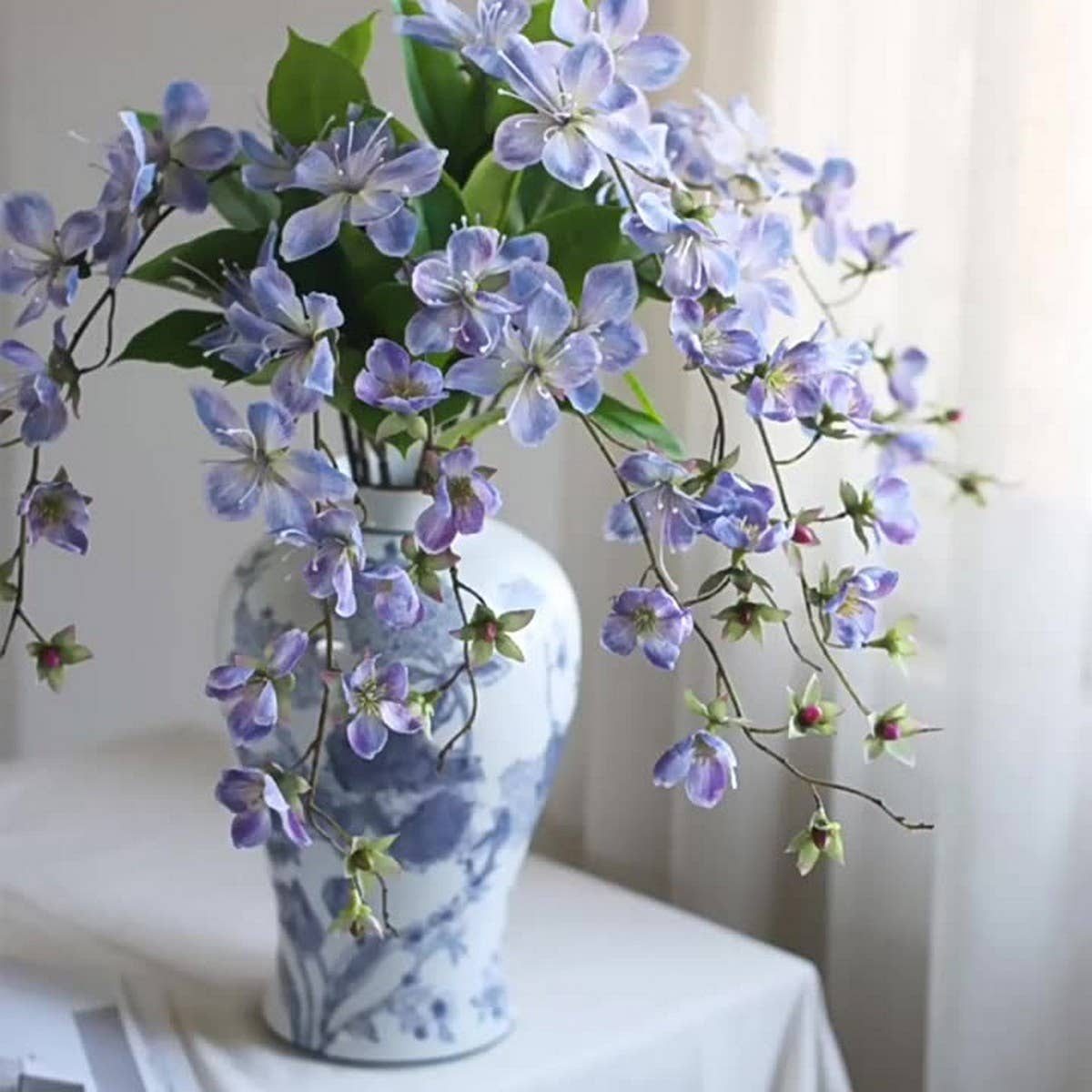 Single Stem Jasmine & Begonia Artificial Flower_CWMM6516