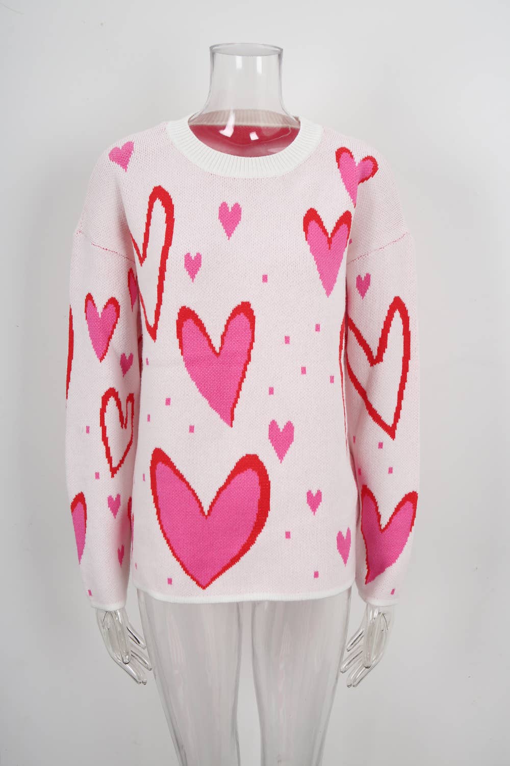 Valentine's Day love jacquard loose knitwear