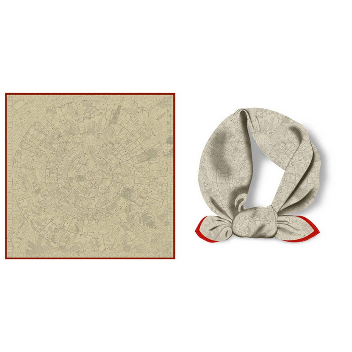 Boho Tree Print Silk Scarf - Luxurious Neck Wrap_CWASC0644