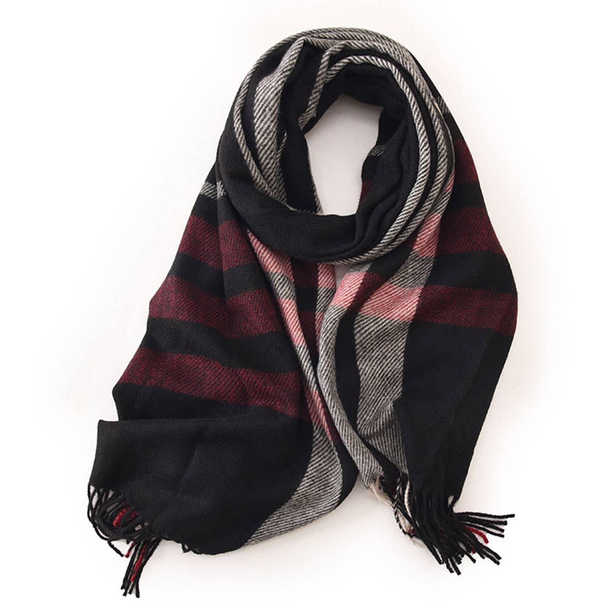 Colorblock Plaid Scarf - Chic Winter Couple Shawl
