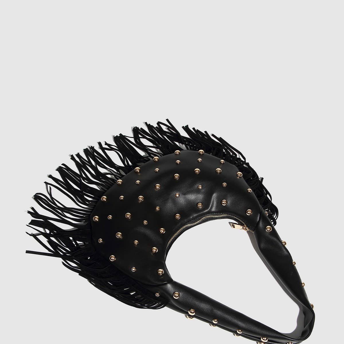 Punk Studded Fringe Shoulder Bag for Women_CWAB5681