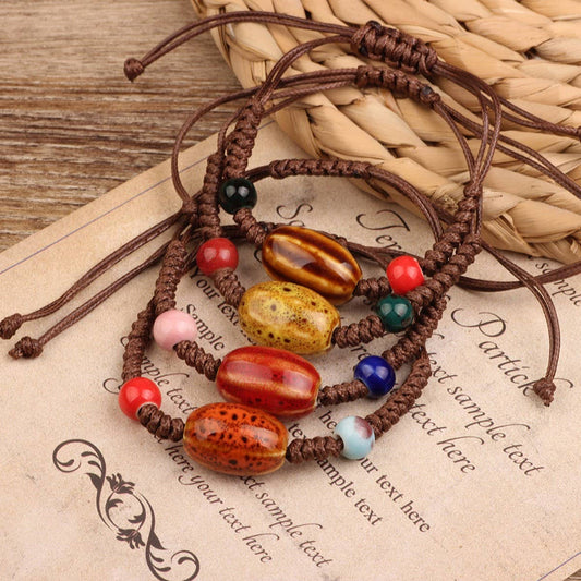 ETHNIC RETRO WOODEN BEADS ANCIENT STYLE BRACELET