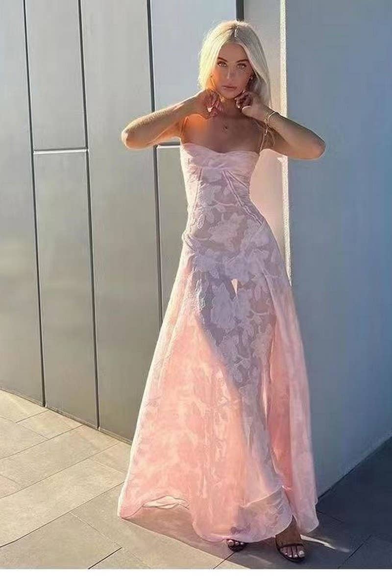 CWDMD5651_STRAPLESS OFF SHOULDER SLEEVELESS CAMI DRESS