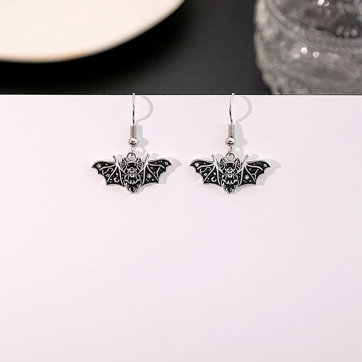 DARK HALLOWEEN FUNNY CREATIVE BAT EARRINGS