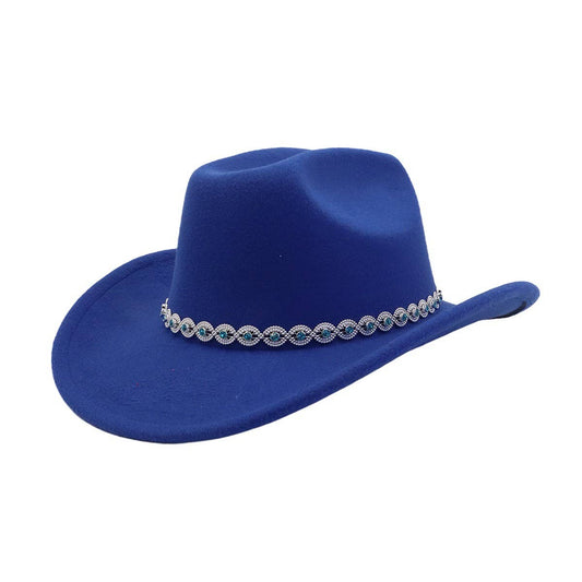 Men & Women Wool Cowboy Fedora Hat New Winter_CWAH04473