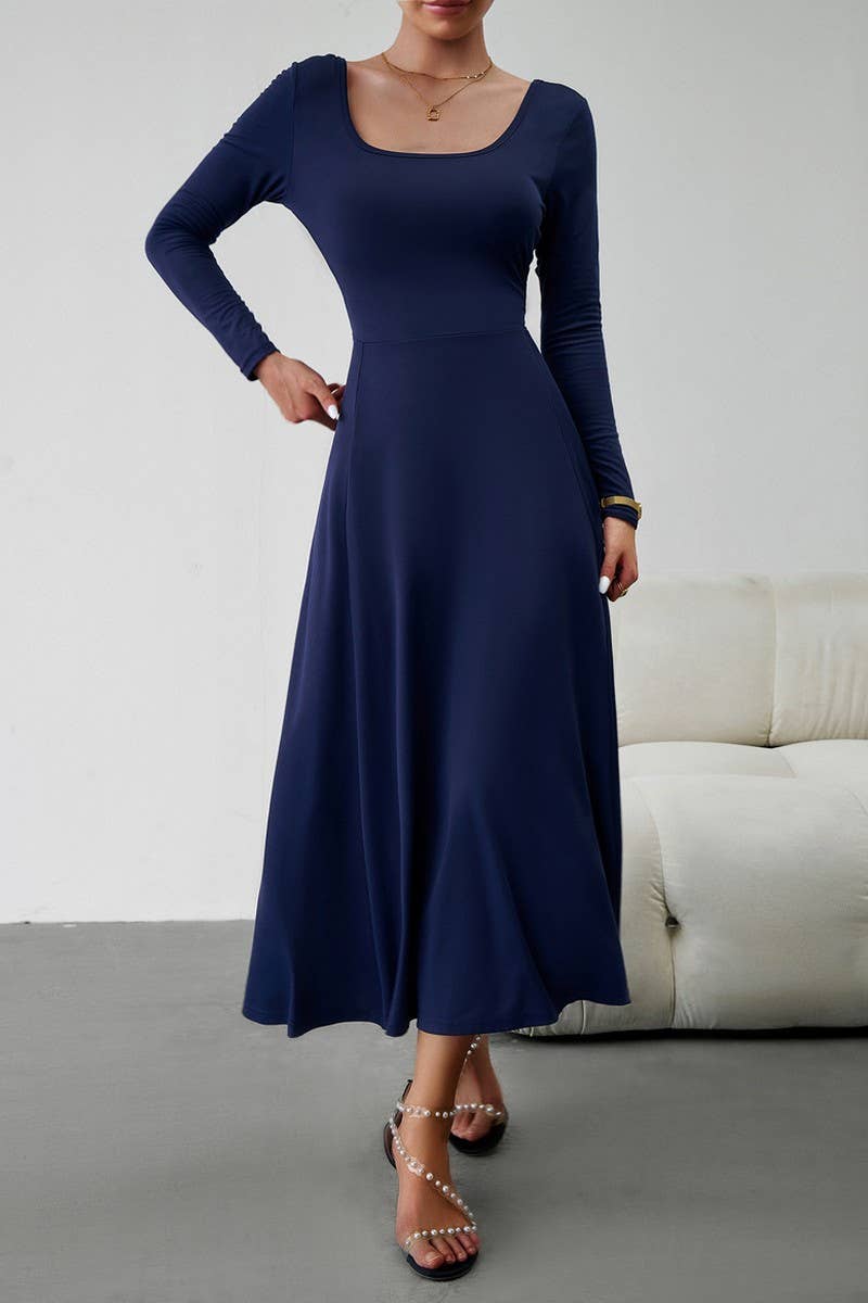 CWDMD1104_Sweetheart Neck Long Sleeve Maxi Evening Dress