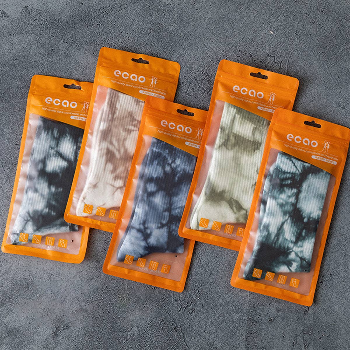 TIE-DYED HIP-HOP SPORTS SOCKS