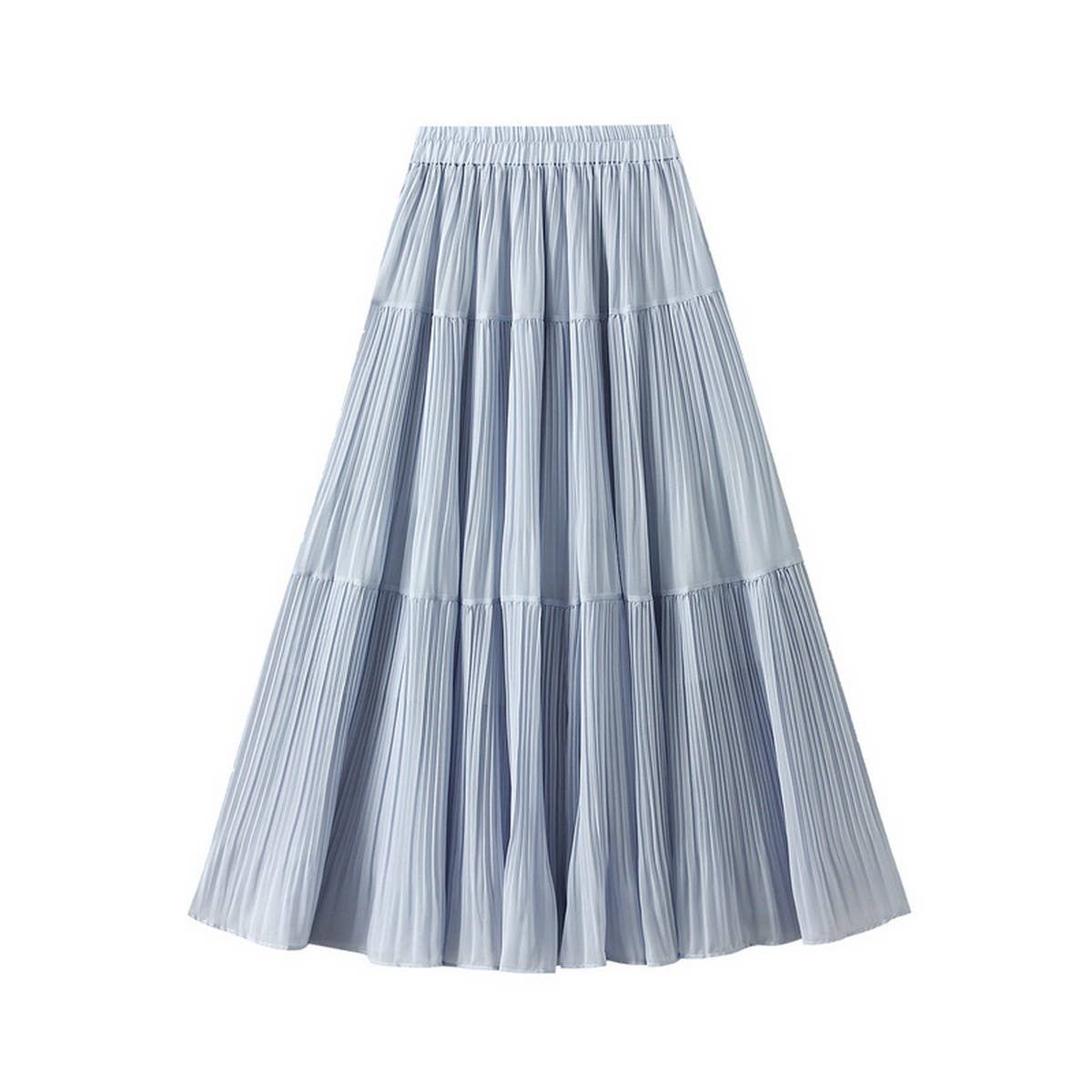 Fresh Chiffon A-Line Skirt with Youthful Vibes