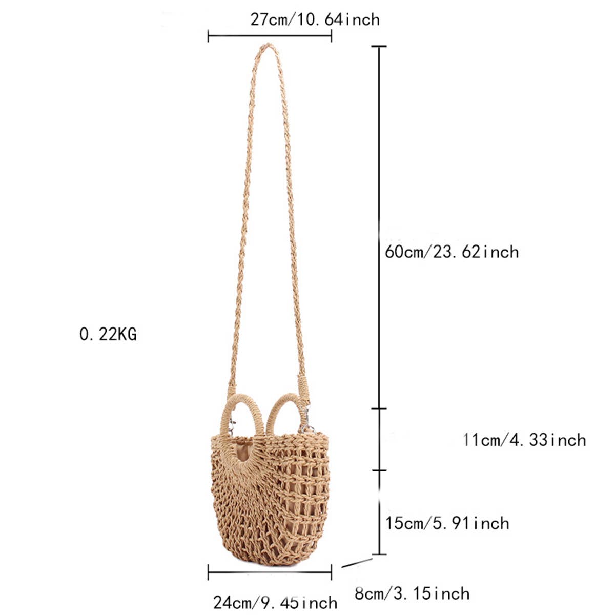 SEMI-CIRCLE HOLLOW STRAW BAG_CWAB2098