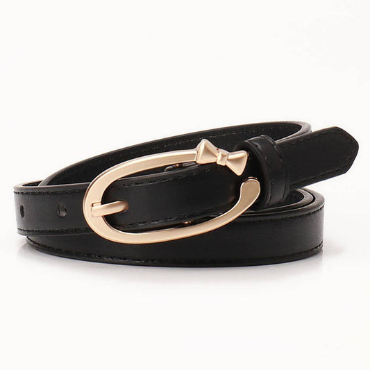 Versatile and simple alloy small bow buckle belt