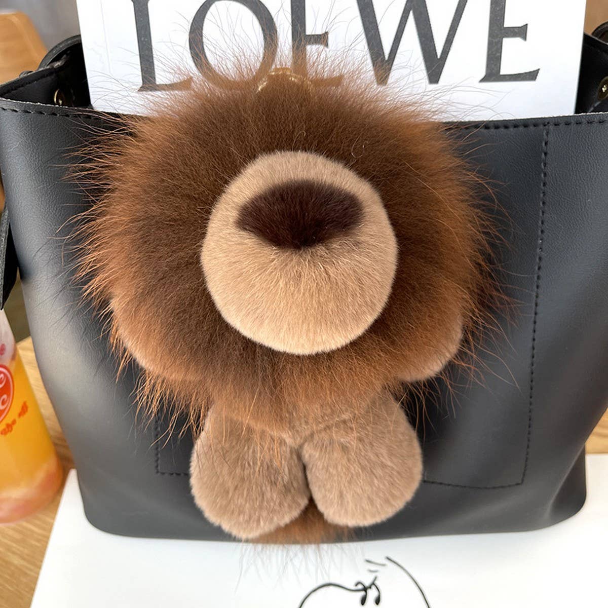 HIGH-GRADE LOVE PLUSH LION BAG PENDANT ACCESSORIES