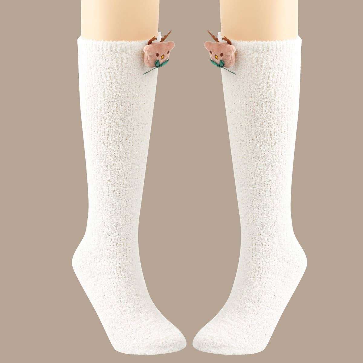 CWMS02684_CHRISTMAS KNEE HIGH SOCKS WARM LEG WARMERS
