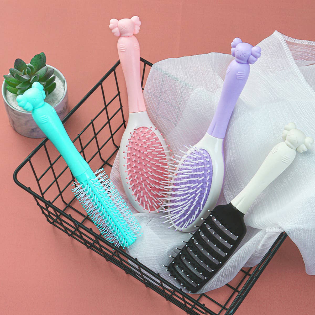 MASSAGING ROLLER COMB FOR LONG HAIR CURLY HAIR