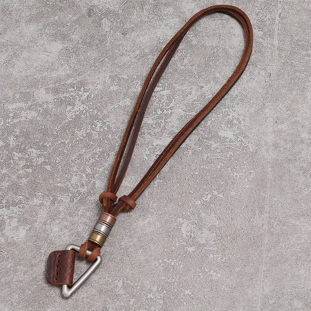 BROWN PERSONALITY SIMPLE LEATHER NECKLACE_CWMM4579