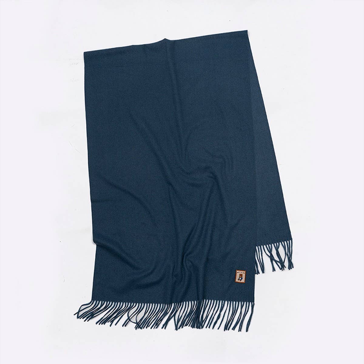 Wool Blend Solid Scarf-Soft Thick Bear Label Wrap_CWASC2338