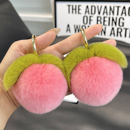 CUTE LITTLE PEACH CAR KEYCHAIN BAG PENDANT GIFT