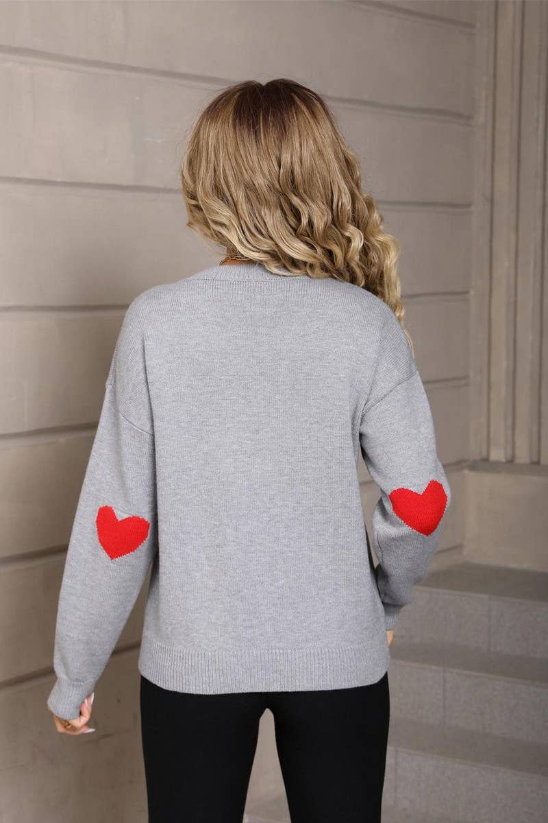 CWOSWL07589_HEART JACQUARD VALENTINE'S DAY KNIT TOP