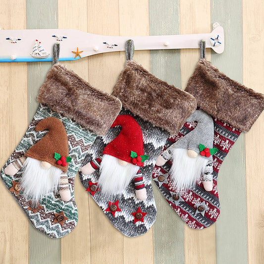 3D CHRISTMAS STOCKING FACELESS DOLL GIFT BAG_CWMS1452