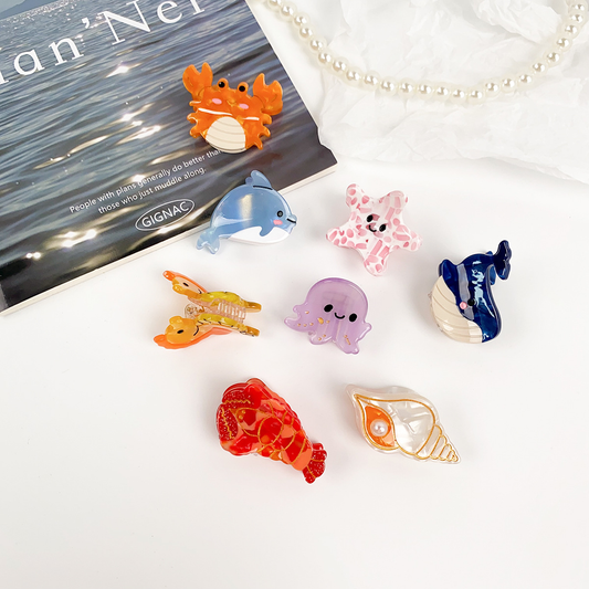 Ocean Style Claw Clip ??Cute Dolphin Shell_CWAHA1482