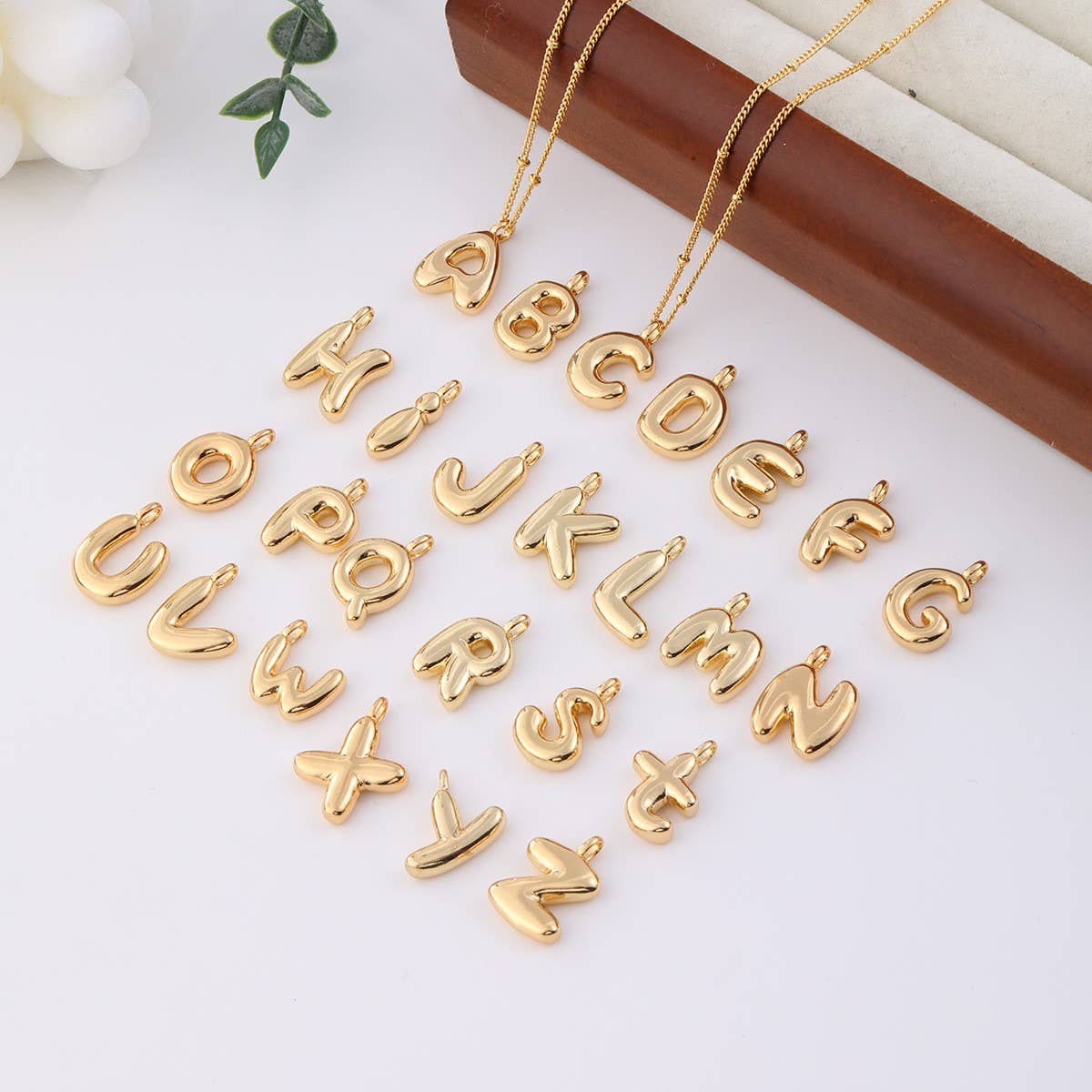 18K Gold 26 Letters Cute Hip Hop Pendant Necklace_CWMM5871