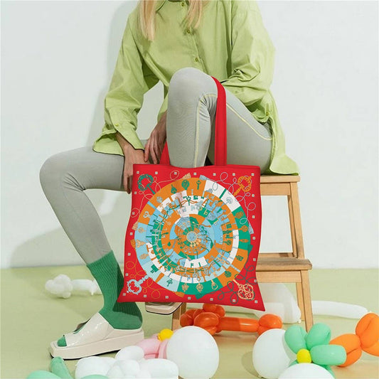 Tassel Key Canvas Tote Bag for Women_CWAB5136