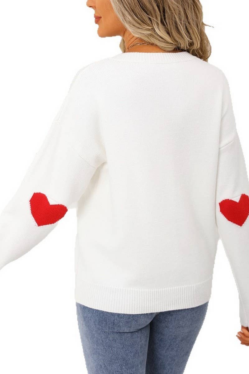 CWOSWL07589_HEART JACQUARD VALENTINE'S DAY KNIT TOP