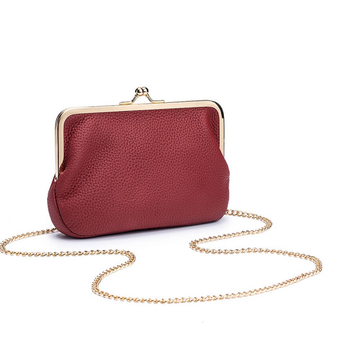 CLIP BAG ELEGANT SHOULDER BAGGENUINE LEATHER WALLET_CWAB3752