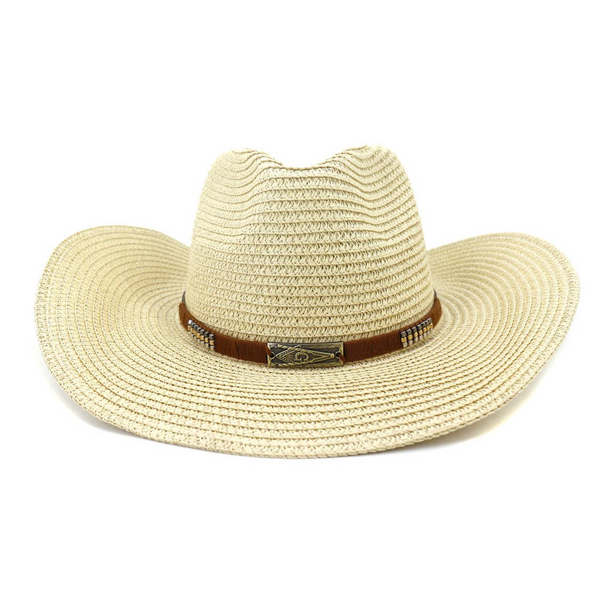 SEASIDE BEACH SUN PROTECTION DENIM STRAW HAT_CWAH1256