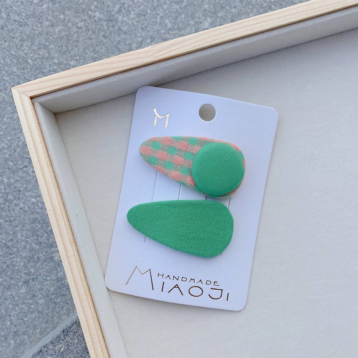 CHILDREN'S CUTE BUTTON PLAID HAIRPIN