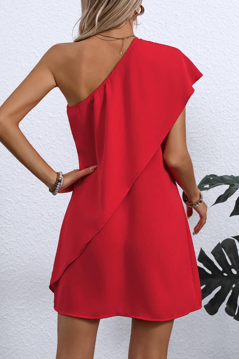 CWDSD7881_ASYMMETRICAL ONE-SHOULDER A-LINE MIDI DRESS