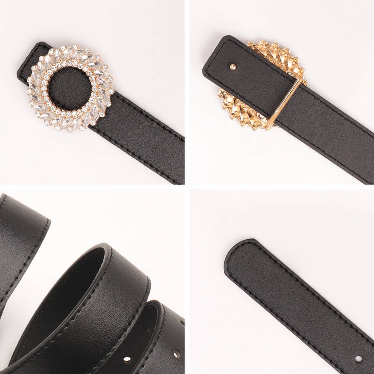 CLASSIC RHINESTONE BUCKLE BELTS FOR WOMEN_CWABE0390